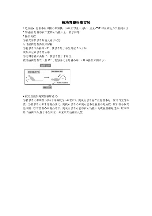 被动直腿抬高试验