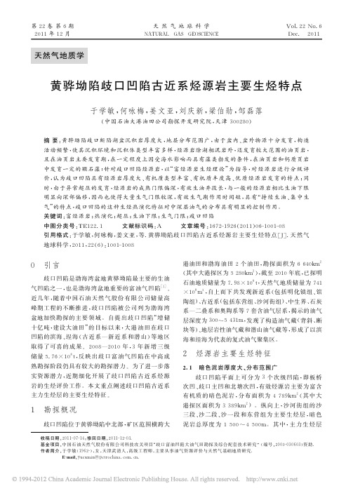 黄骅坳陷歧口凹陷古近系烃源岩主要生烃特点_于学敏