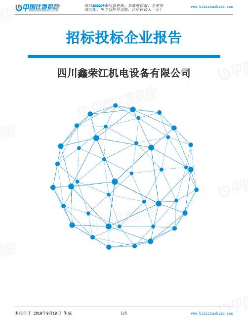 四川鑫荣江机电设备有限公司_中标190920