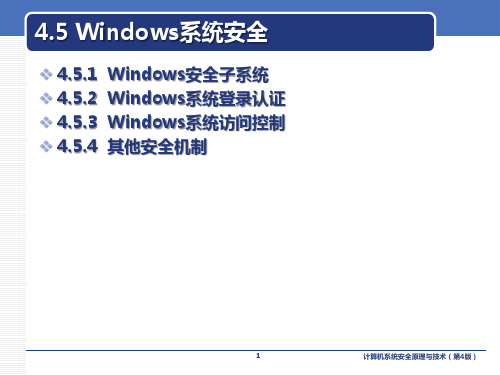 计算机系统安全原理与技术课件第4章第5节