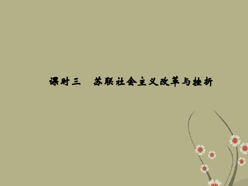 高中历史 7.3 苏联社会主义改革与挫折教学课件 人民版必修2