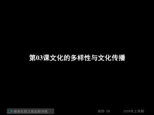 高三政治《第03课文化的多样性与文化传播》(课件)