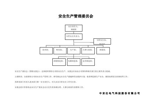 安全生产委员会组织架构图