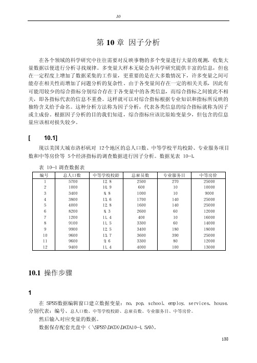 SPSS因子分析操作