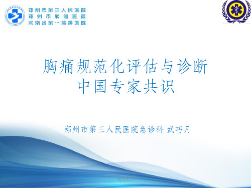 胸痛诊治专家共识ppt课件