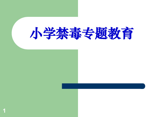 小学一年级禁毒主题班会的ppt课件