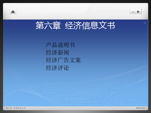 20第六章 经济信息文书