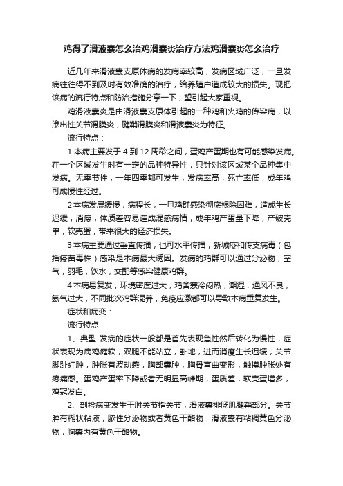 鸡得了滑液囊怎么治鸡滑囊炎治疗方法鸡滑囊炎怎么治疗