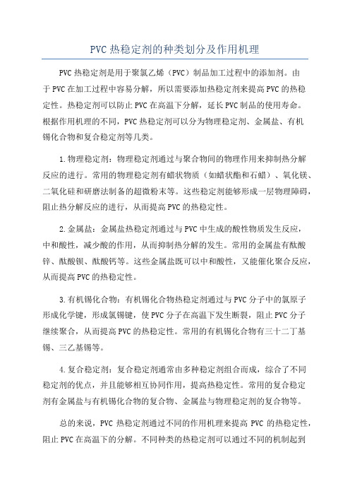 PVC热稳定剂的种类划分及作用机理