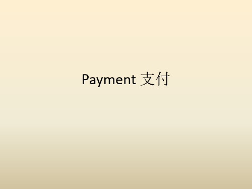 Payment 支付