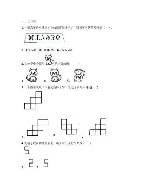 镜面对称 小学数学 习题集