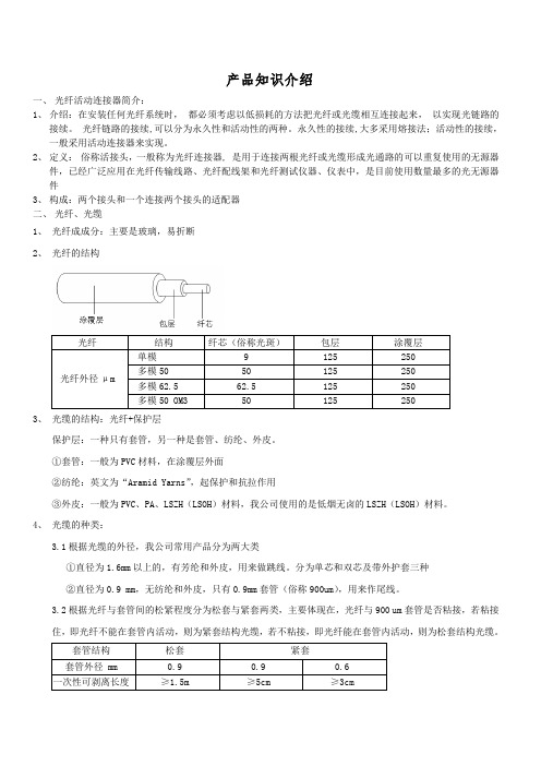 光纤光缆接头产品知识介绍