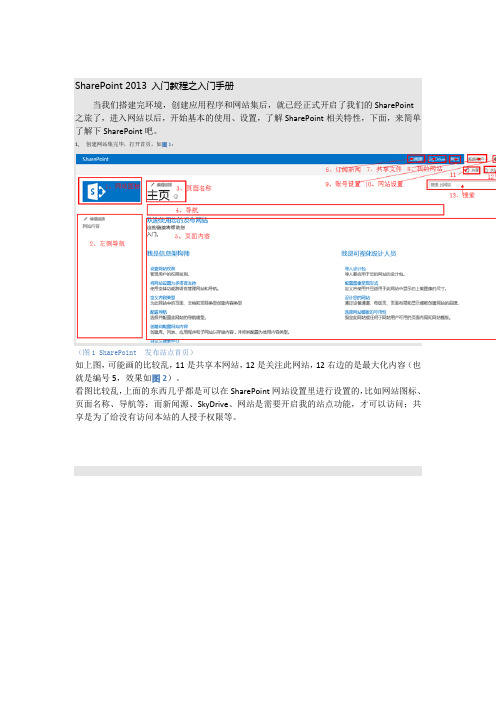 SharePoint 2013 入门教程之入门手册