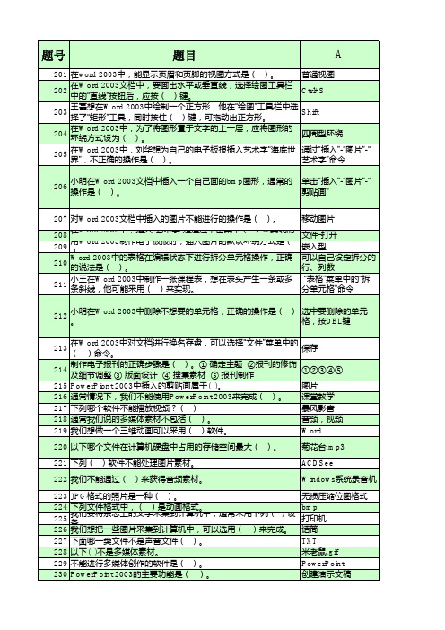 初中信息技术题库(选择3)