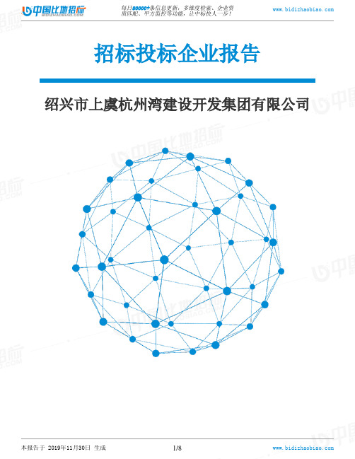 绍兴市上虞杭州湾建设开发集团有限公司-招投标数据分析报告