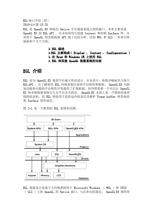 EGL接口介绍