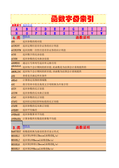 E cel函数大全完整版实例讲解