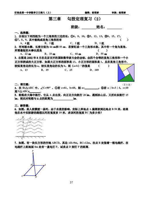 勾股定理复习日日清(2)