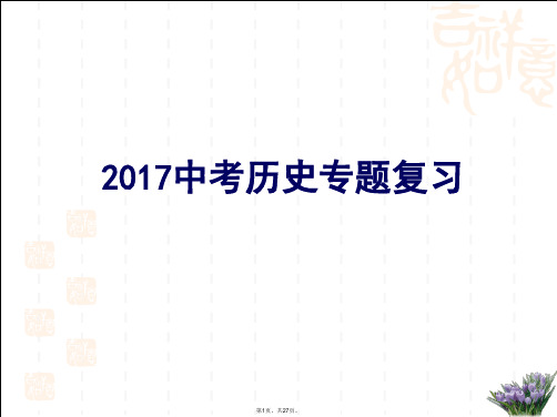 2017中考历史专题复习