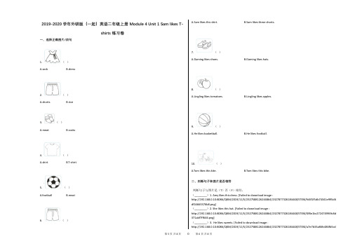 英语二年级上册_Module_4_Unit_1_Sam_likes_T-shirts_练习卷