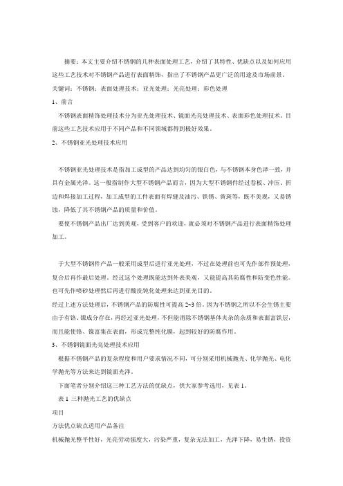 表面处理介绍