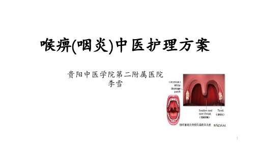 喉痹(咽炎)中医护理方案(1)PPT课件