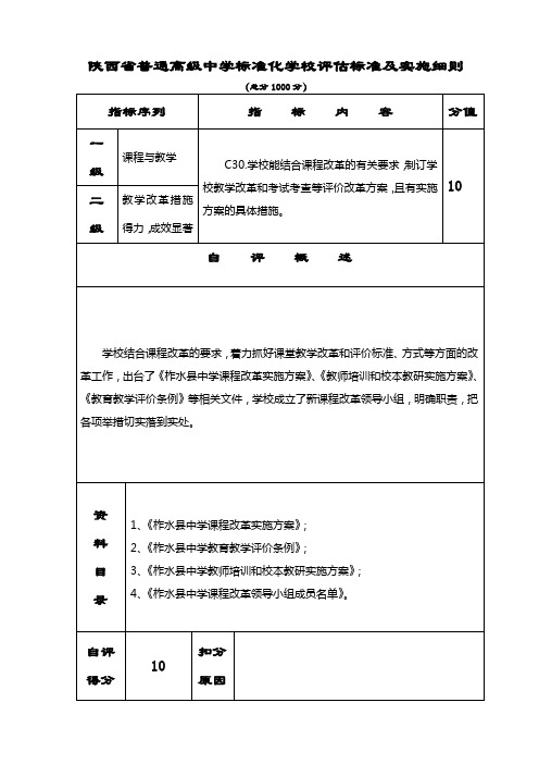 创建省级标准化高中材料-评估表(正式)-030