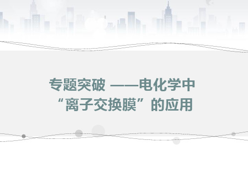 专题突破 ——电化学中“离子交换膜”的应用