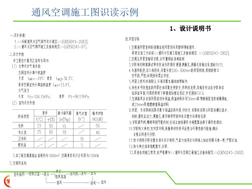 通风空调施工图识读示例(精)