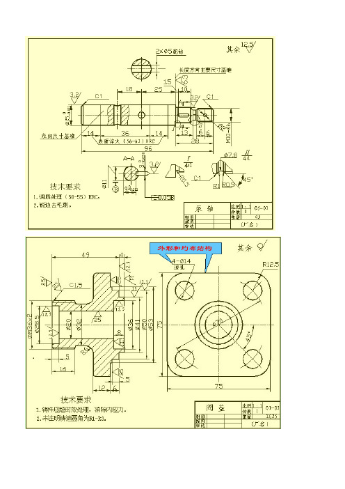 机械零件图纸