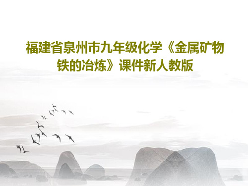 福建省泉州市九年级化学《金属矿物铁的冶炼》课件新人教版共25页文档