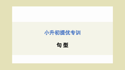 2024年人教pep版小升初英语专题复习——句型