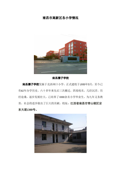 南昌市高新区各小学介绍 (1)