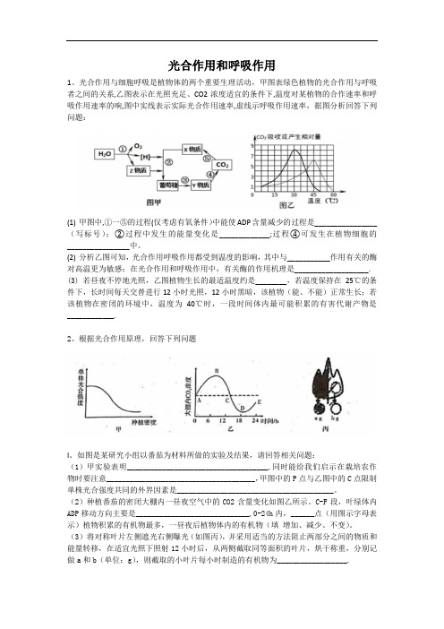 高中生物光合作用和呼吸作用专题加选修三专题