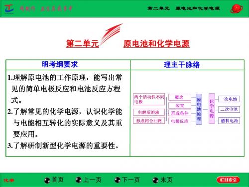 【三维设计】2015高考(江苏用)化学一轮配套课件：专题6 第2单元  原电池和化学电源