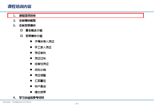 OracleERP项目系统操作培训财务总帐V