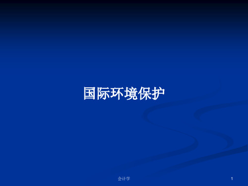 国际环境保护PPT学习教案