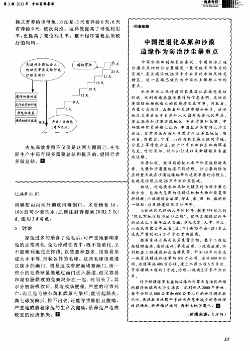 中国把退化草原和沙漠边缘作为防治沙尘暴重点