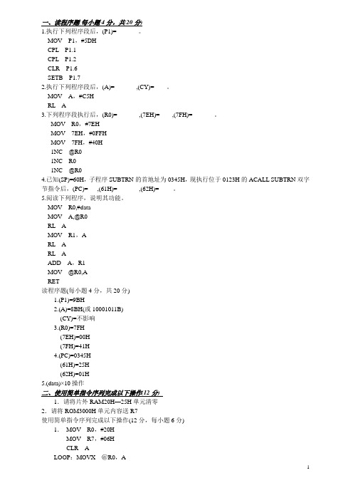 单片机程序分析(绝对经典)