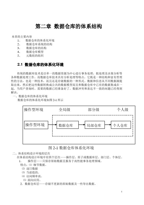 第二章 数据仓库的体系结构