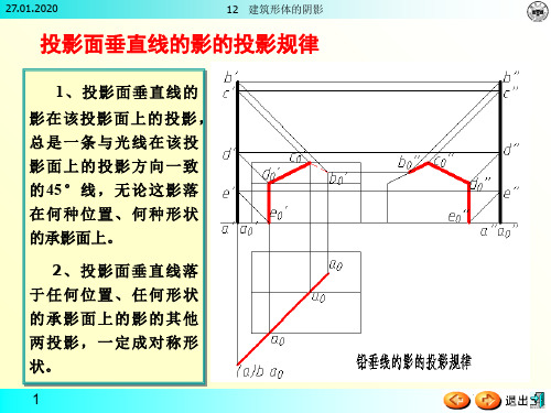 建筑形体阴影(平面体部分补充)-25页PPT资料