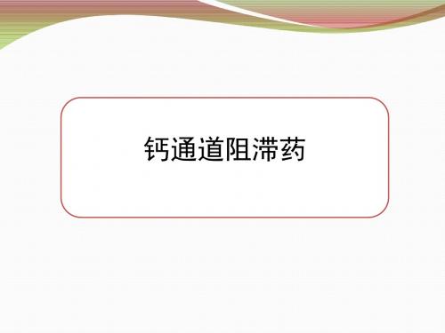 钙通道阻滞药教学课件