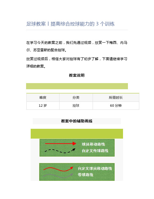 【足球教案】提高综合控球能力的3个训练