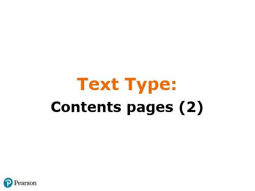 少儿英语--文本类型课件Text Type PowerPoints---contents_pages02