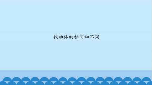 一年级上册科学课件-1.2 找物体的相同和不同|湘教版(一起)(共15张PPT)