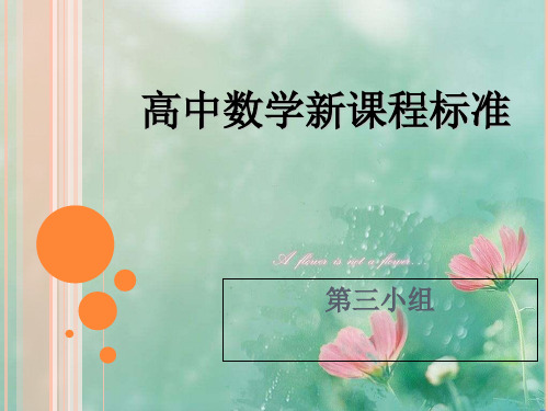 高中数学新课程标准 精品优选公开课件