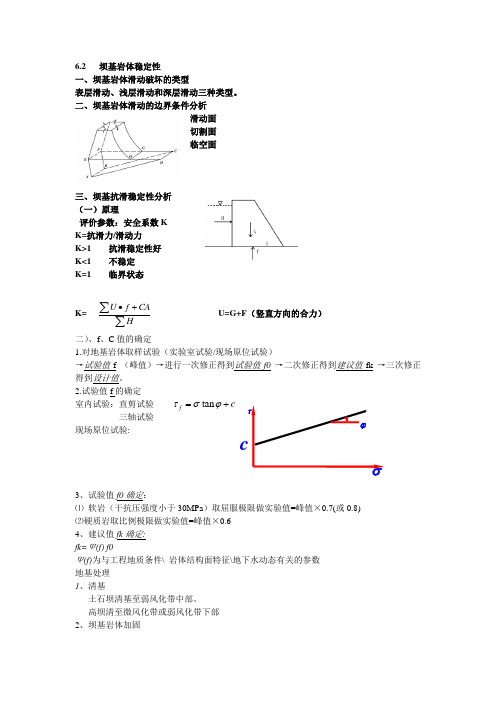 坝基岩体稳定性