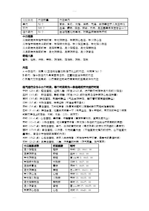 十二经脉运行时间和五行学说(简化版)