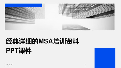 经典详细的MSA培训资料PPT课件