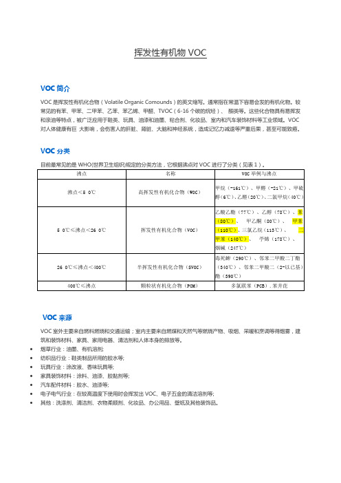 挥发性有机物VOC